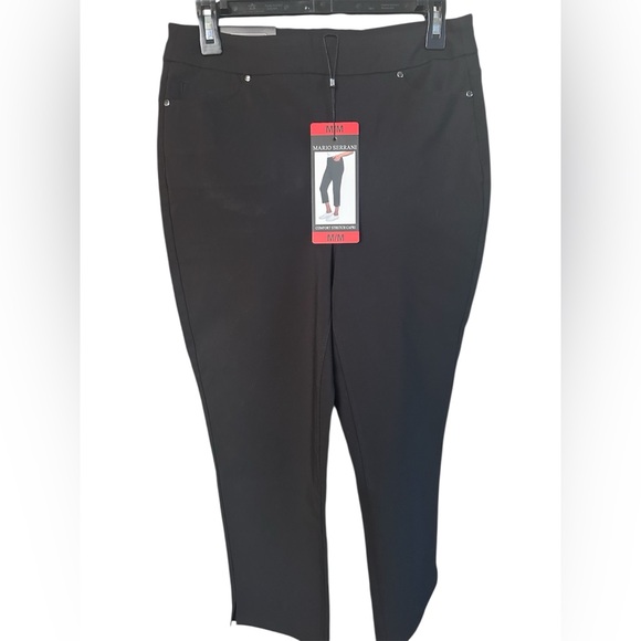 Mario Serrani Pants - Mario Serrani Black Comfort Stretch Capri Pants Snatched Ponte Size Medium
